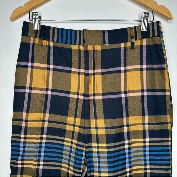Urban Outfitters Claire Plaid Trouser Crop Pants Size 6 - Picture 4 of 11